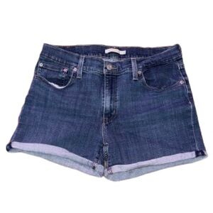 Levi's Dark Blue mid length Jean Shorts size 31